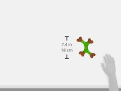 SPOT Bam-Bones Dental X-Bone - Made with Bamboo Fiber and a Massaging Rubber Center to Keep Teeth Clean, Durable Oral Care Dog Chew for Light Chewers & Teething Puppies Under 40lbs, 8in, Apple Flavor