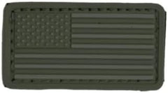 Boss Dog Tactical Rubber Hook-Backed Patch for Boss Tactical Collars, Green USA Flag