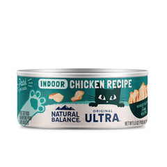 Natural Balance Pet Foods Original Ultra Indoor Canned Cat Food Chicken, 24ea/5.5 oz