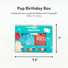 ZippyPaws - Birthday Blue Box Gift for Dogs and Puppies - 3 Pack