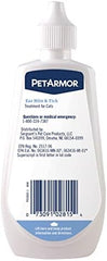 PetArmor Ear Mite Treatment for Cats, Ear Mite Medicine Kills Ticks and Ear Mites to Relieve Itchiness, Ear Mite Drops Sooths Ears with Aloe, 3oz