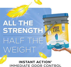 Purina Tidy Cats Light Weight, Low Dust, Clumping Cat Litter, LightWeight Instant Action Cat Litter - 17 Pound (Pack of 1)