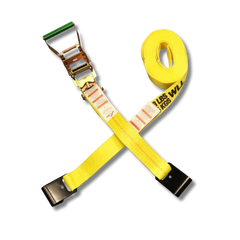 Ancra Cargo® Heavy-Duty 2" Ratchet Strap with Flat Hooks – 15 ft, 3,333 lbs Capacity