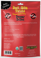 Savory Prime Beggar Bone Pork Skin Twists – Dog Treats (21 Ct Pack)