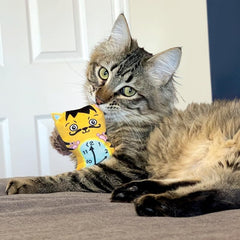 KONG Artz Cats Crackling (2 pack) Cat Toys with Catnip – (Dali / Van Gogh)