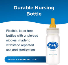 Pet-Ag Nurser Bottle - 4 oz - Promotes the Natural Feeding of Liquids - Designed for Larger Animals - Durable & Easy to Clean