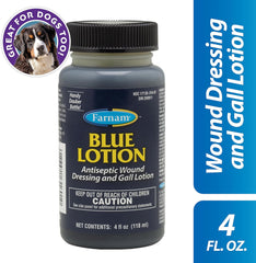 Blue Lotion Antiseptic Wound Dressing & Gall Lotion – 4 oz