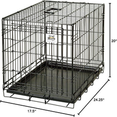 Pet Lodge® Wire Dog Crate | Small Pet Carrier | Easy to Clean | Multi-Functional Pet Crate | Single Door Crate | Great for Pets Up to 30lbs | Small