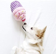 ZippyPaws Pink Cupcake Plush Dog Toy
