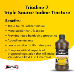 Durvet® TRIODINE-7 – Triple-Source Iodine Topical Antiseptic 16 oz