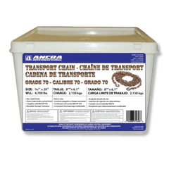 Ancra Cargo® 5/16" x 20' Grade 70 Chain with Clevis Hooks – Heavy-Duty Tie-Down Chain