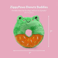 ZippyPaws Donutz Buddies Dog Toy Frog