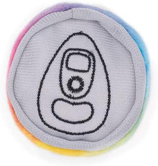 ZippyPaws Squeakie Can - Le Chien Squeakie Can Small Dog Toy, Rainbow Dog Toy with Squeakers, Plush Dog Toys for Aggressive Chewers, Summer Dog Toys, Rainbow Dog Pride Accessories