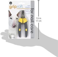 JW® Gripsoft® Deluxe Nail Clipper Gray/Yellow Color