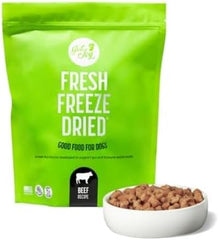Get Joy Gut Health Fresh Freeze Dried Raw Meal, Beef Recipe, 16 Ounce Bag, Dog Food for Dogs of All Breeds and Life Stages, PhD Animal Nutritionist Formulated, USDA Beef, Made in USA