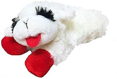 Multipet Lamb Chop Dog Plush Toy - Squeaky Dog Toy for Small & Medium Dogs - Extra Soft Plush Dog Toy - Stuffed Animal Dog Toy for Cuddling & Playing - Cute Pet Toy (10", Cream, 5 Squeakers)