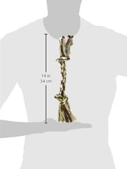 Two Knot Rope Bone Dog Toy in multicolors