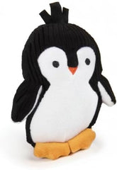 Strong 'N Silent Penguin Silent Squeak Plush Dog Toy, Chew Guard Technology - Black/White, Medium