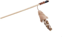 Skinneeez Stuffing-Free Forest Friends Cat Teaser Wand Toy with Catnip – Interactive Play for Cats and Breeds, Assorted Characters, 12-Inch