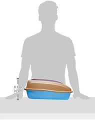 Van Ness Pets Large High Sided Cat Litter Box with Frame, Blue, CP4