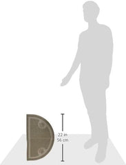 Petmate Arm & Hammer Half Circle Litter Mat, Gray, 23x14x3, Clean Floors, Waterproof, Easy Clean, Durable Litter Pad for Kitten Cat