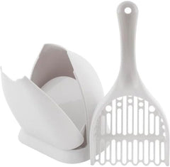 Petmate Scoop N' Hide Cat Litter Scoop with Discreet Litter Scoops Holder; White
