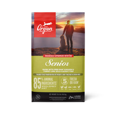 ORIJEN Senior Dry Dog Food, Grain Free Dry Dog Food for Senior Dogs, Fresh or Raw Ingredients