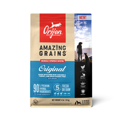 ORIJEN Amazing Grains Original Dry Dog Food, High Protein Dog Food, Fresh or Raw Ingredients