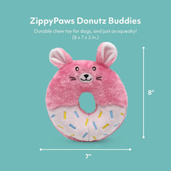 ZippyPaws Donutz Bunny Buddies Interactive Pet Toys