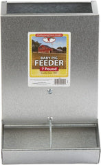 Little Giant® 2-Hole Baby Pig Feeder – Durable Galvanized Piglet Feeder