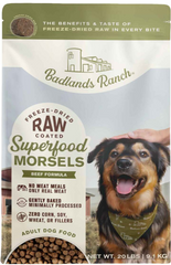 Badlands Ranch Superfood Complete Raw Coated Morsels Beef Dog