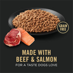 Purina Pro Plan Grain Free Wet Dog Food Beef & Salmon Entrée 12 pack 13 oz