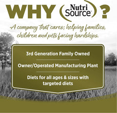 NutriSource Grain-Free Dog Food, Small Bites, Made with Chicken and Peas, 15LB, Dry Dog Food