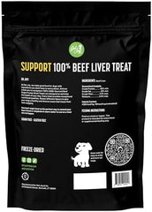 Get Joy Freeze Dried Superfood 100% Beef Liver Dog Treats, 16 Ounce Bag, Single Ingredient Organ Meat, High Protein, Vision, Skin & Coat Health, Muscle Repair, Grain Free, Gluten Free, Made in USA