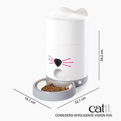 Catit PIXI Vision Smart Feeder – App-Controlled Cat Feeder with Built-in Camera, Motion Detection, Night Vision & Custom Feeding Schedule Monitoring