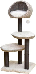 PetPals Group Tundra Modern Handwoven Cat Tree with Paper Rope Scratching Posts, 50" H