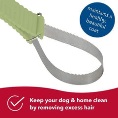 Safari Dual-Sided Dog Shedding Blade - Stainless Steel Grooming Blade for Thick Coats - For Dogs with Short and Long Hair - Medium-Large - 10" x 3.25"