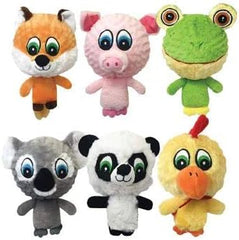 MultiPet International 4" Knobby Noggins Plush Dog Toy Assorted Styles 1 ea