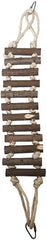 A & E Cages Natural Wood Rope Ladder Large