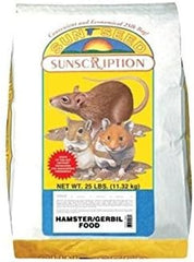 Sun Seed Company Sss93025 Sunscription Hamster/Gerbil Economy Mix, 25-Pound