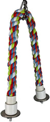 A&E CAGE COMPANY Multicolor Happy Beaks Cotton Cable Bird Perch.