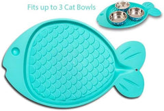 Loving Pets Bella Spill-Proof Fish-Shaped Mat for Cats