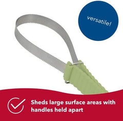 Safari Dual-Sided Dog Shedding Blade - Stainless Steel Grooming Blade for Thick Coats - For Dogs with Short and Long Hair - Medium-Large - 10" x 3.25"