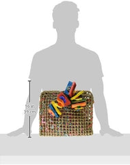 A&E CAGE COMPANY 001407 Happy Beaks Vine Mat Forage Pouch Bird Toy Multi, Medium