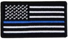 Boss Dog Tactical Hook-Backed Patch for Boss Tactical Harnesses, USA Thin Blue Line Flag