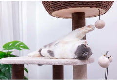 PetPals Group Quartz Handwoven Eco-Friendly Cat Tree with Paper Rope Scratching Posts, 36" H