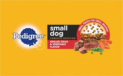 PEDIGREE Small Dog Complete Nutrition Small Breed Adult Dry Dog Food Grilled Steak and Vegetable Flavor Dog Kibble