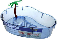 Lee's Turtle Lagoon, Kidney w/Plant, 12-Inch by 8-5/8-Inch by 3-Inch