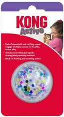 KONG Cat Active Confetti Party Ball - Rattling, Rolling Cat Toy
