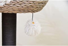 PetPals Group Tundra Modern Handwoven Cat Tree with Paper Rope Scratching Posts, 50" H